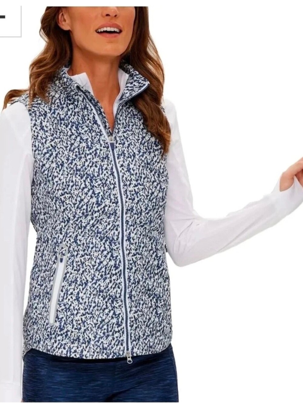 Zero Restriction Women's Wanda Golf Vest Windproof Lightweight Ciré Fabric Sz XS
